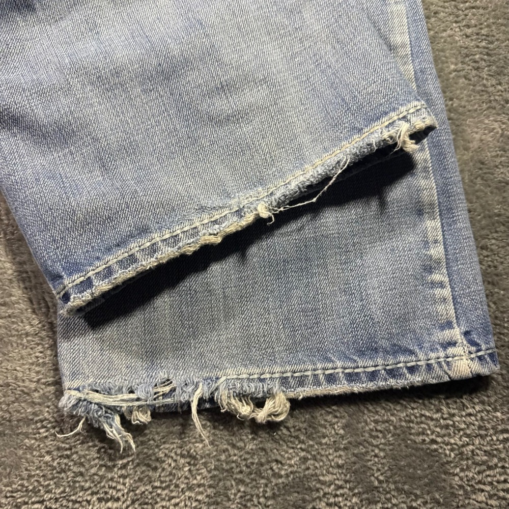 Rock and Roll Cowboy Pistol Slim Bootcut Jeans Light Wash Blue 34x32 Distressed - Picture 8 of 8